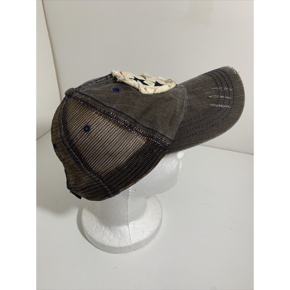 Tennessee Tristar Distressed Trucker Adjustable Strap Back Baseball Hat Cap - Picture 4 of 12